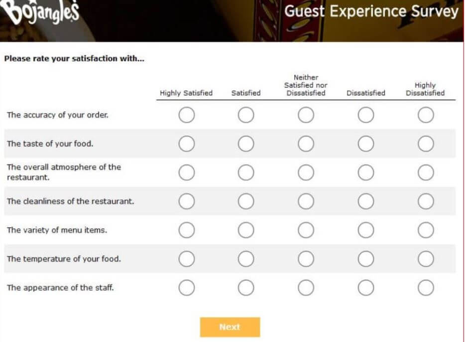 Bojangles Guest Experience Survey