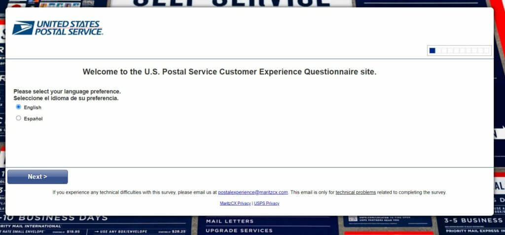 Postalexperience.com/pos Customer Experience Survey