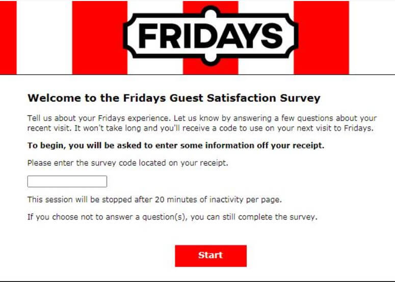TGI Fridays Survey