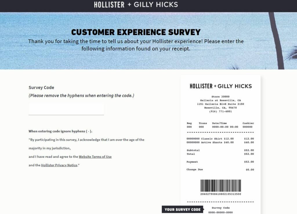 www.tellhco.com Hollister Survey