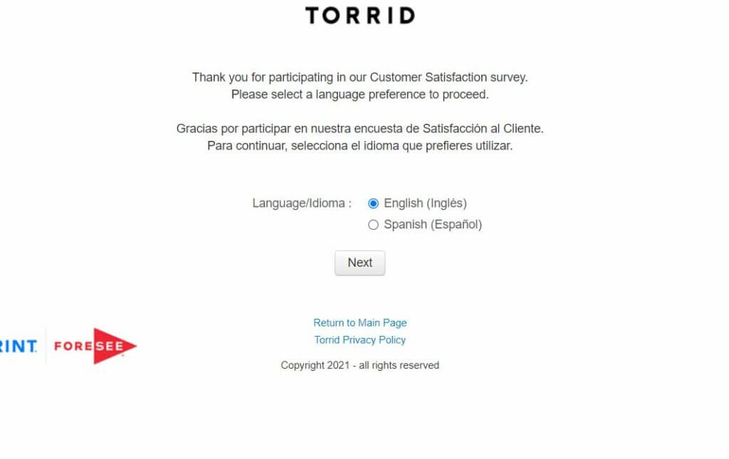 Torrid.com Survey