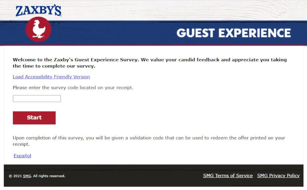 Zaxby's Guest Experience Survey