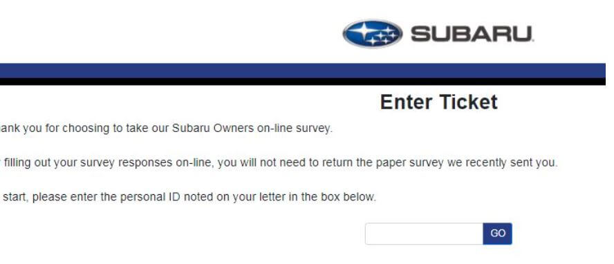 Subaru Customer Satisfaction Survey