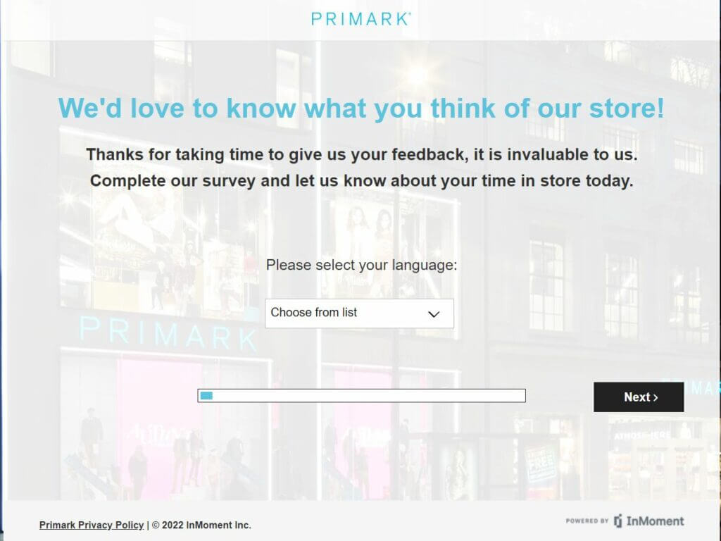 TellPrimark.co.uk survey